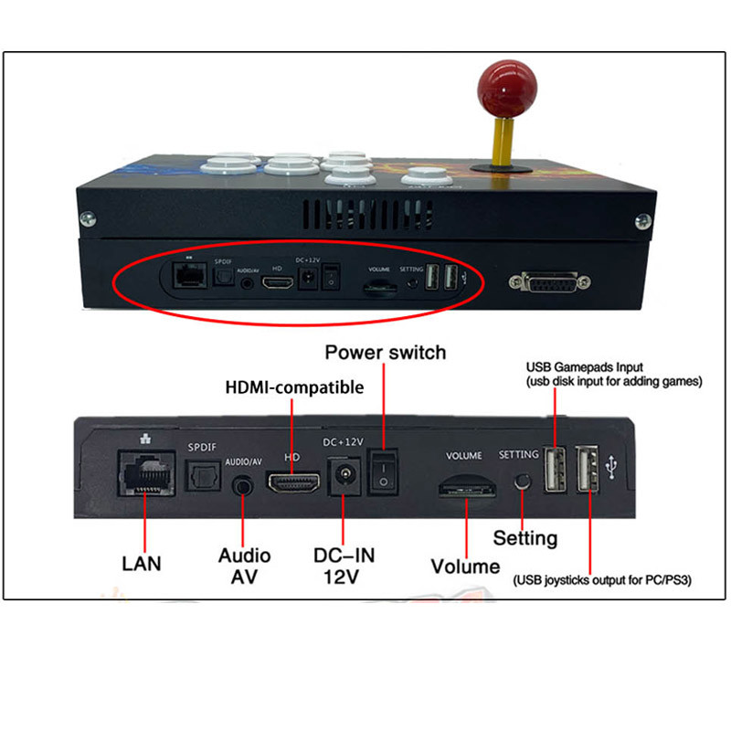 WIFI Arcade Retro Game Console 3D WIFI Pandora Saga Box HD 1280x720P