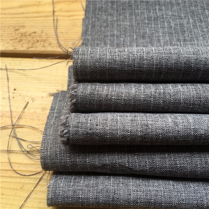 Breathable Plain Dyed 5MM Stripe Fabric for Pajamas Imitation Cotton/Linen Home Textile