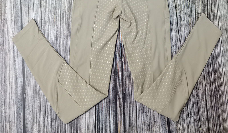 Anti Pilling Equestrian Leggings Khiki Riding Breeches With Phone Pocket