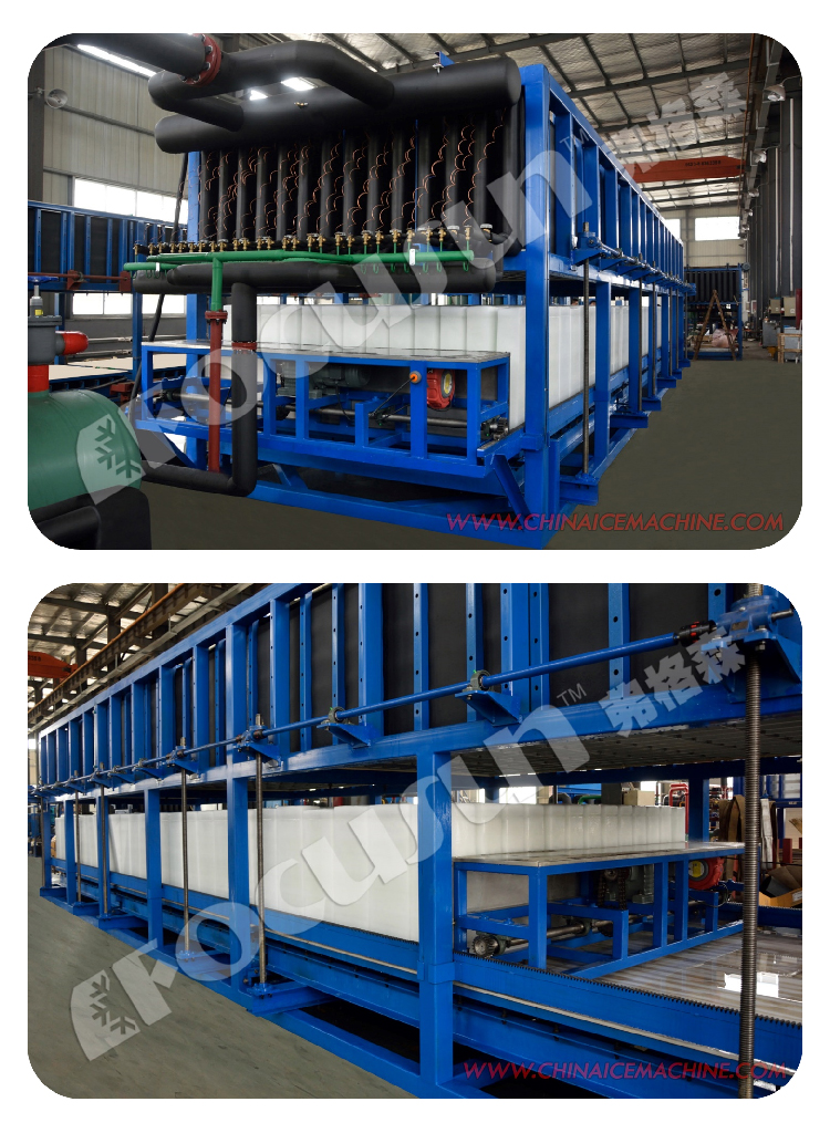 40 Tons Industrial Ice Block Maker Making Machine with Design and Fusheng Compressor