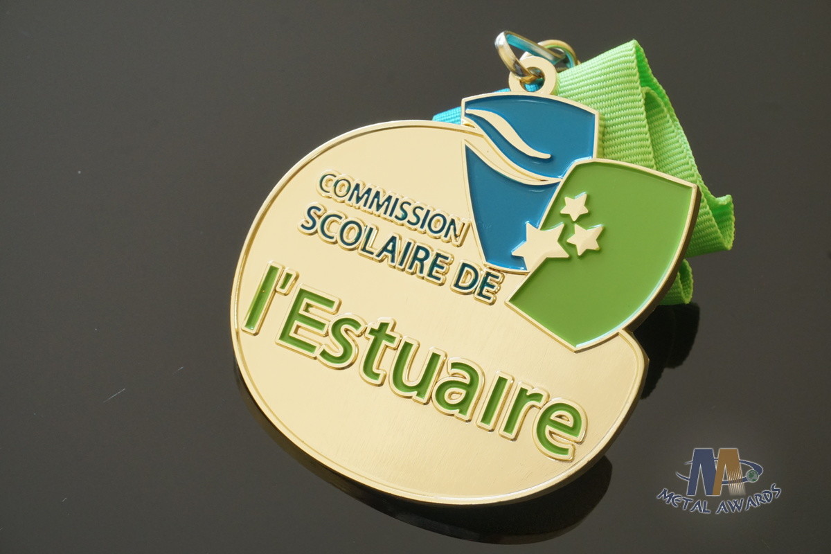 Zinc Alloy Award Coins Medallions Personized Color Filled Smooth Back
