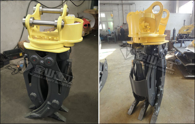 ZX60 Mini Excavator Rotating Grapple Hydraulic Timber Grappling Attachment