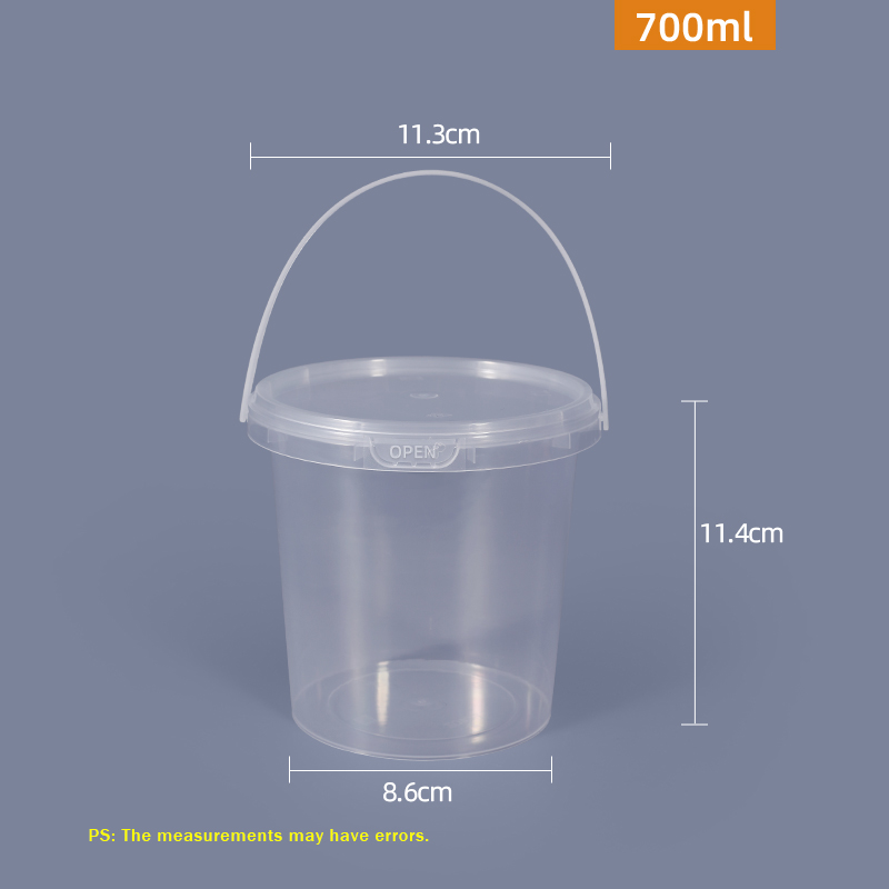 Customrized Logo 350ml 500ml 700ml Disposable PP Plastic Round Food Bowl with Lid