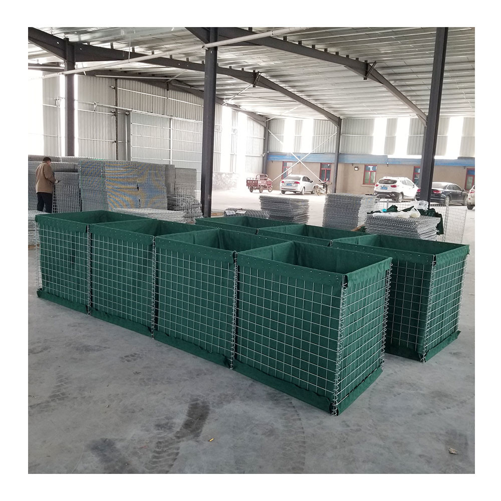 ISO COC Galvanized Defensive Barrier Welded Gabion Baskets For Equipment Revetments