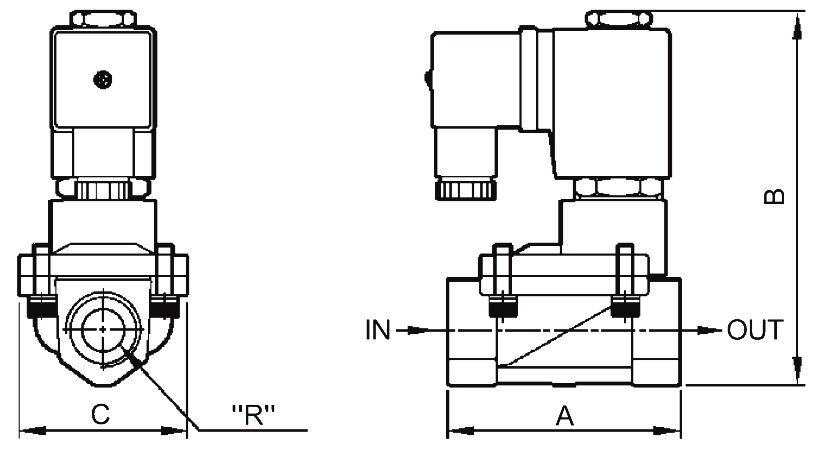 1'' Brass Solenoid Valve 2 Way Normally Open 24 110 220 Volt
