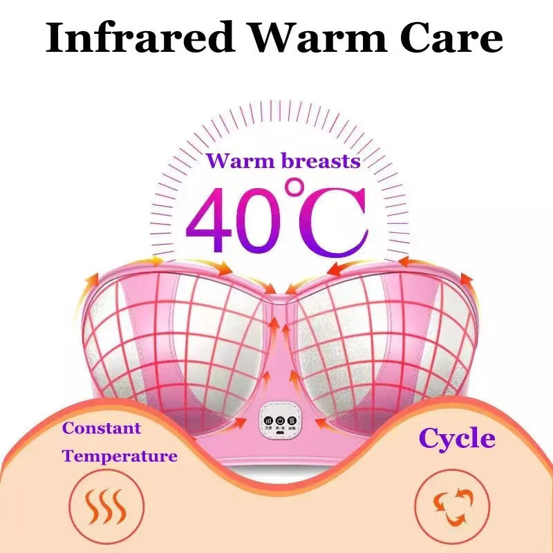 SHEERFOND Electric Heated Clothes Bra For Sleep Vibration Massage 45degree OEM