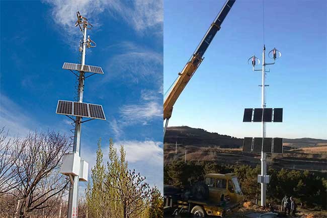 High Efficiency Solar Wind Hybrid System Monitoring Power Supply System