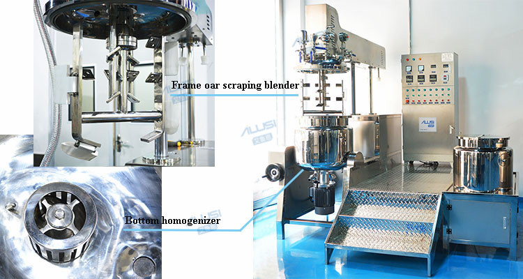 Cream Vacuum Emulsifying Mixer Machine With Heating Function homogenizer machine cosmetic mixing equipment