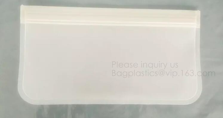 Reusable BPA Free Food Grade Preservation Storage Silicone Food Fresh Bag,Silicone Plastic Packaging Food Zip Silicon Fr