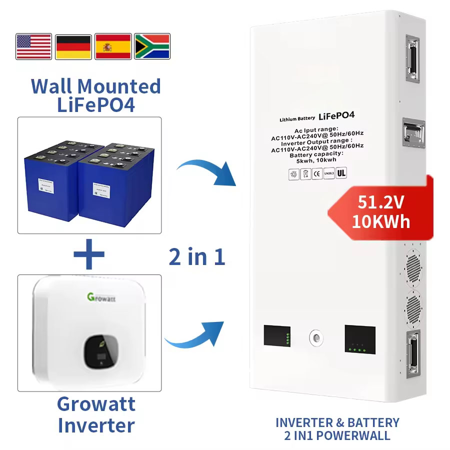 Advanced 51.2V 100Ah Solar Energy Storage System With Built-In Inverter For Home And Business Use