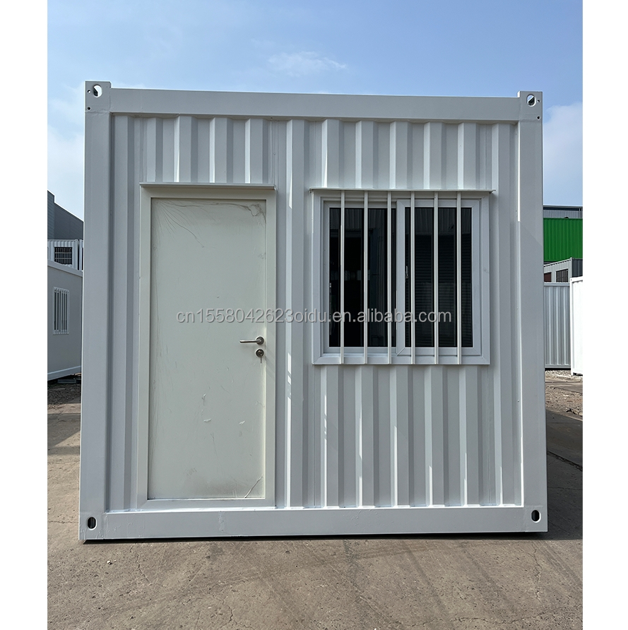 20 FT Modern Prefabricated Steel Garage with Sandwich Panel Door Aluminum Alloy Windows Easy-to-Assemble Flat Pack Warehouse