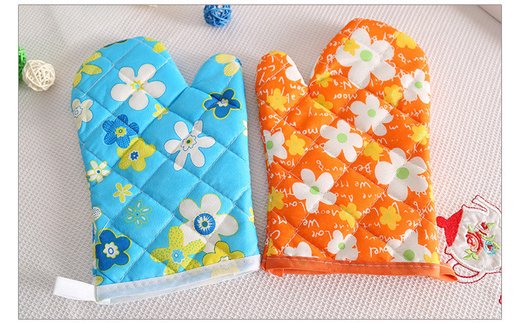 Manufacturer Custom digital printed cooking kitchen microwave cotton oven glove