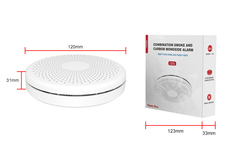 Independence Wireless Fire Smoke And Carbon Monoxide Detector Alarm 2 In 1 Detector Sensor With ABS Material