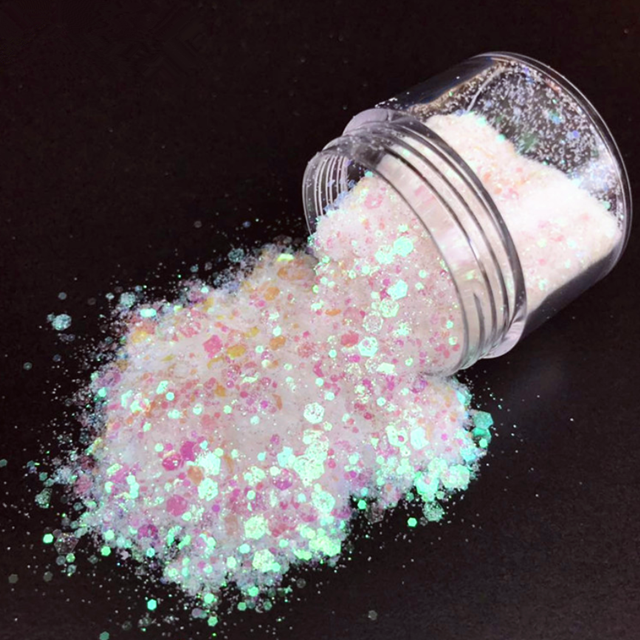 OEM/ODM Yes.We Provide OEM Chameleon Chunky Polyester Nail Body Chunky Mix Chameleon Sequins Glitter