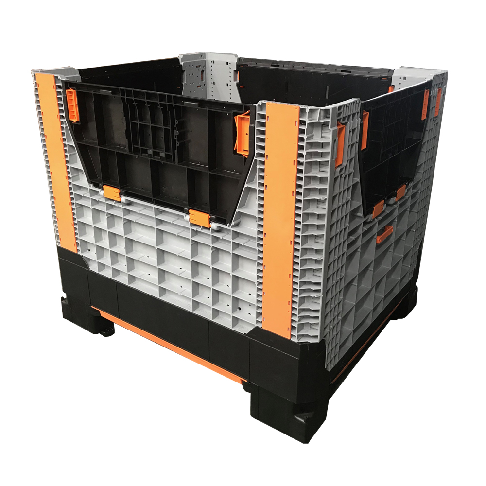 Cheap pallet box Large Stackable auto parts Plastic pallet box collapsible Container for Storage
