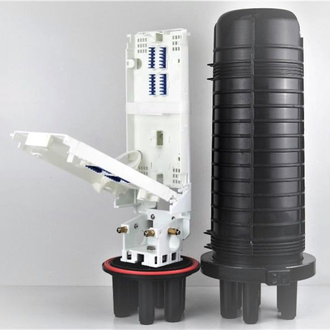 ABS Material Fiber Optic Splice Closure Dome Duct Mounting 8 Tray
