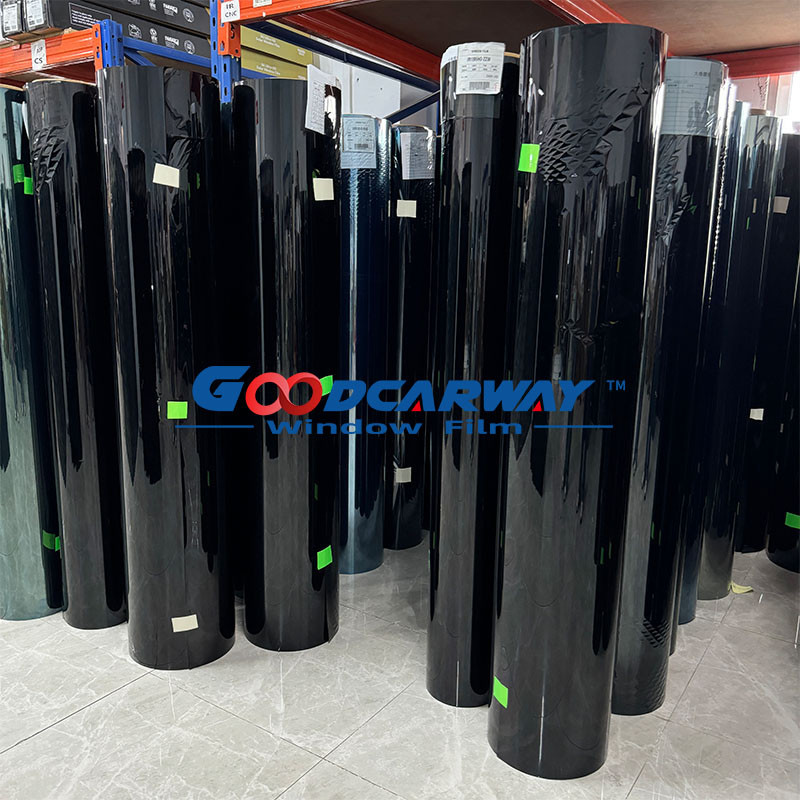 1.5mil Black Color OEM Carbon Film Side Rear Heat Insulation 1ply Car Window Tint