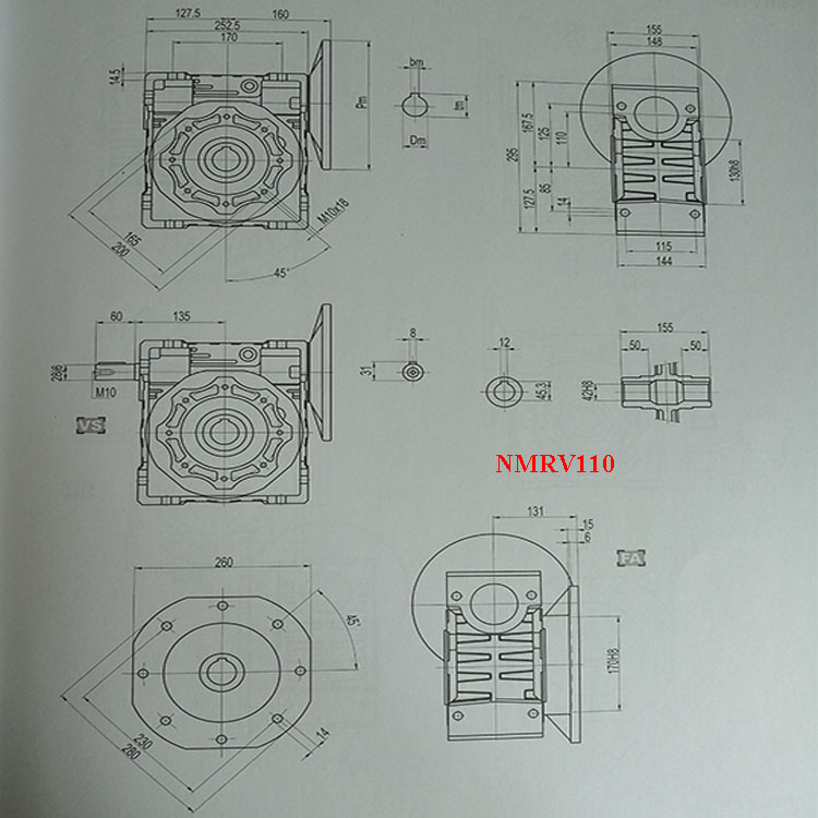 Transmission Gearboxes NMRV Speed Reducer