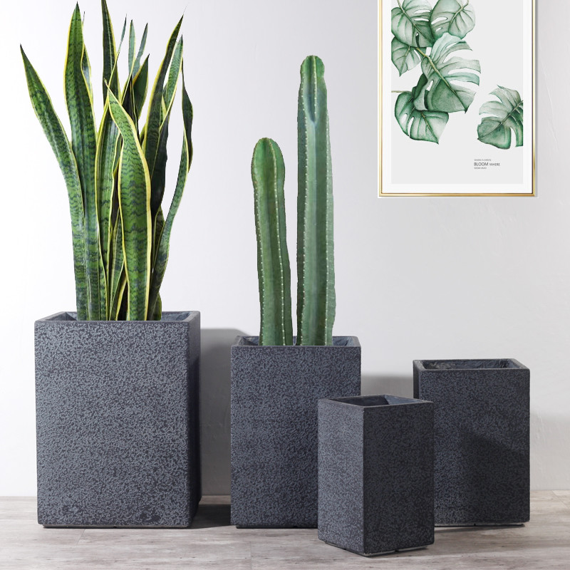 Clay Planters Square Planters Clay Flower Pots Fiberclay Planters MGO Pot Planter Set Garden Planters