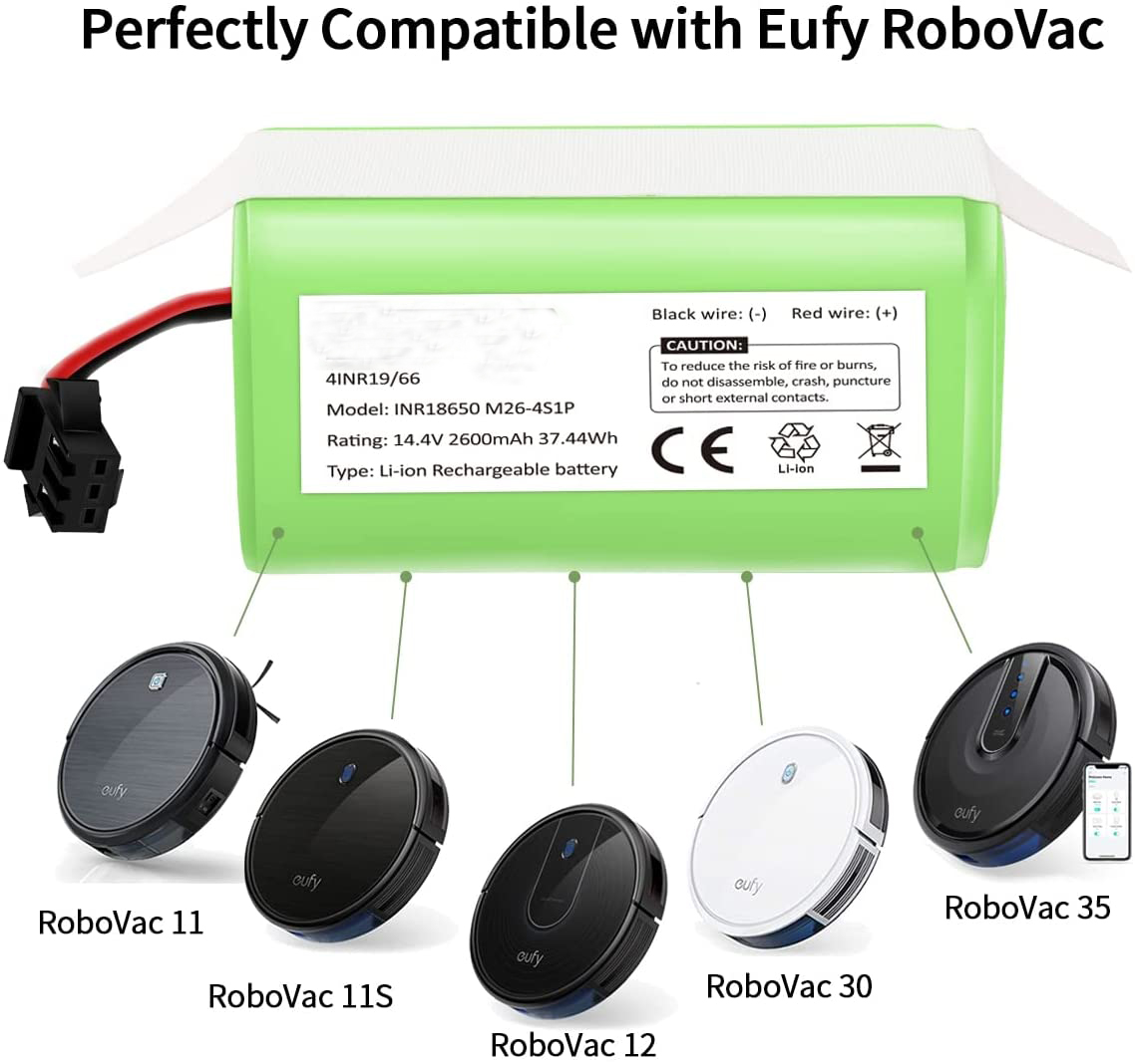 14.4V 2600mAh Replacement Vacuum Cleaner Lithium Battery Rechargeable 7.7kg