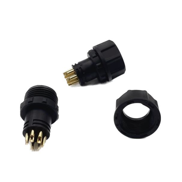 M13 6Pin Circular Electrical Connectors 20AWG Female Male