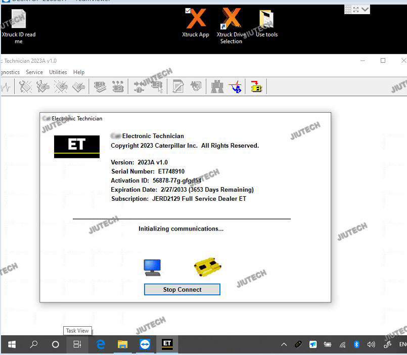 2023A ET4 478-0235 Diagnostic Tool For Caterpillar Communication Adapter Truck Excavator Testing Scanner+CF19 laptop