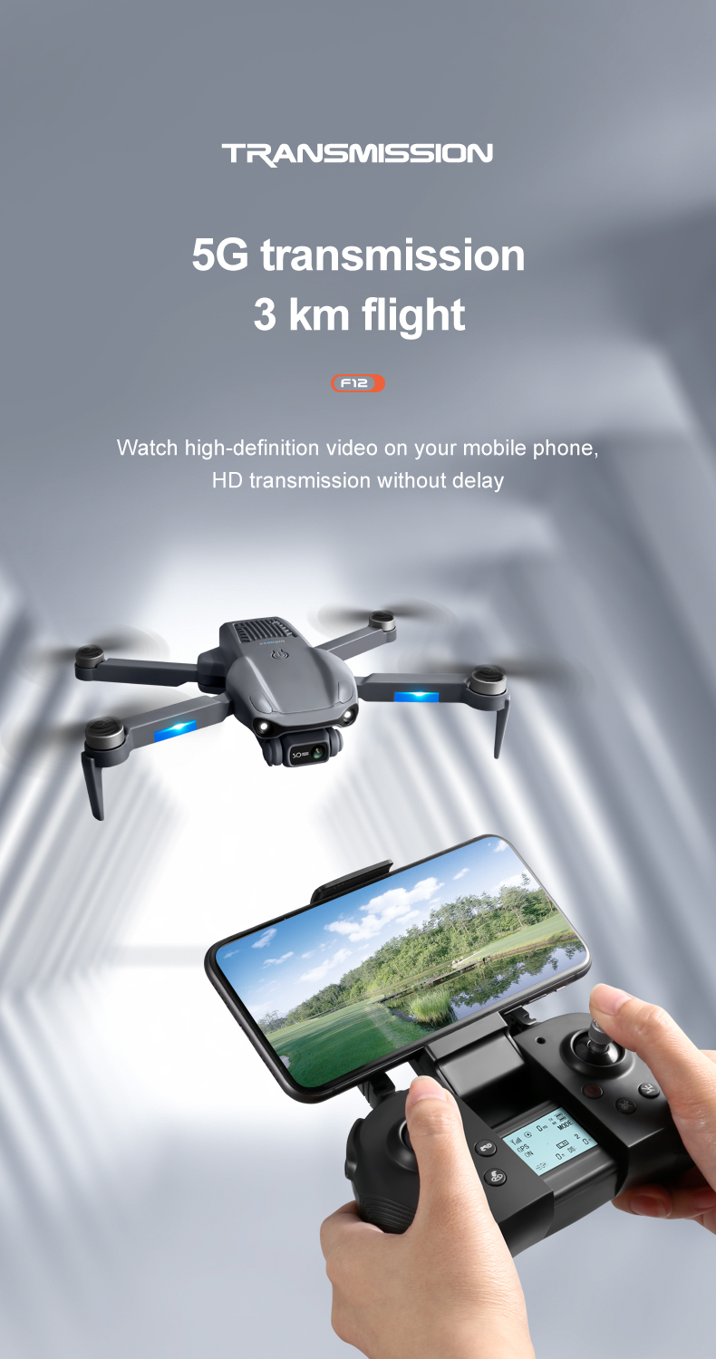 Wide Angle ESC Camera WiFi Battery Powered Drones 4K GPS Drone