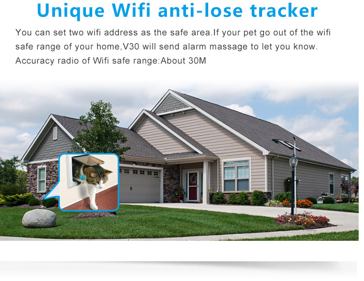 Rf-v32 Waterproof mini gps pet tracker for cat dog