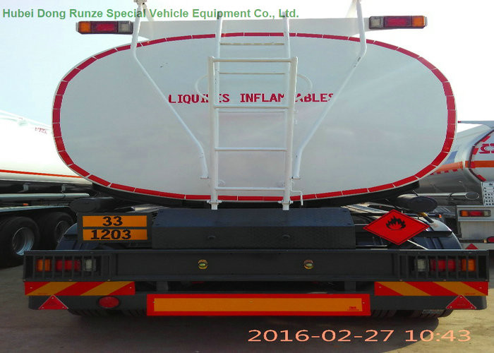 53m3 Steel Fuel Tanker Semi Trailer 4 Axles For Diesel ,Oil , Gasoline, Kerosene Transport 50Ton