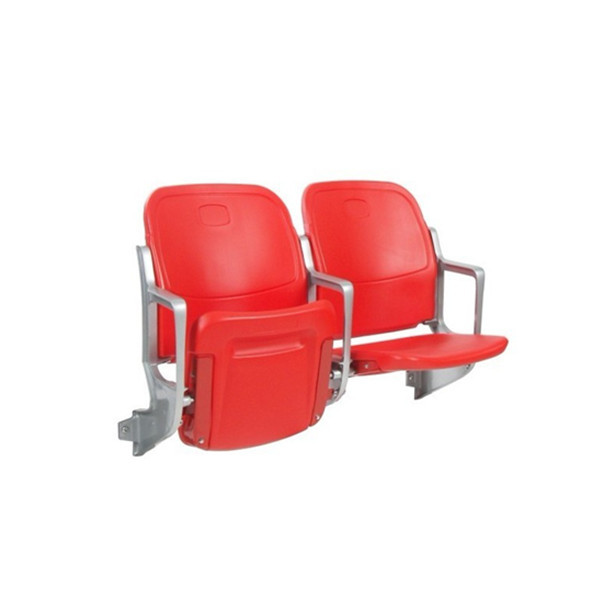 Big Red Back Height 880mm Folding Stadium Chair With Armrests Impact Resistance