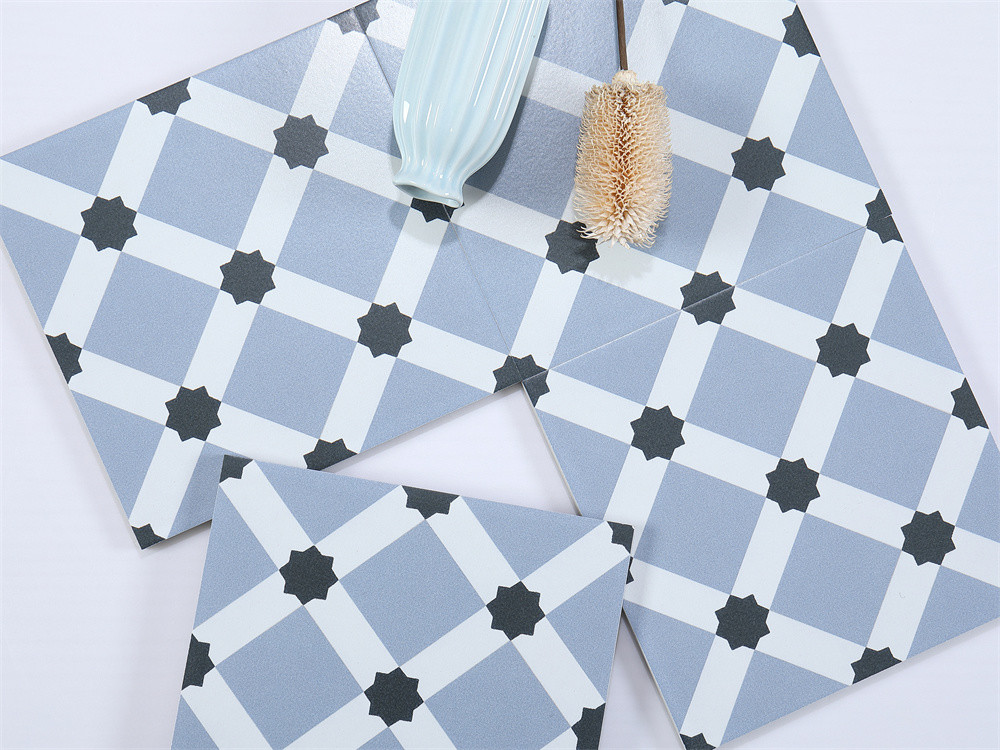Blue Wear-Resistant 200x200mm Decorative Wall Tiles For Living Room And Durable Ceramic Rustic Tiles For Bedroom