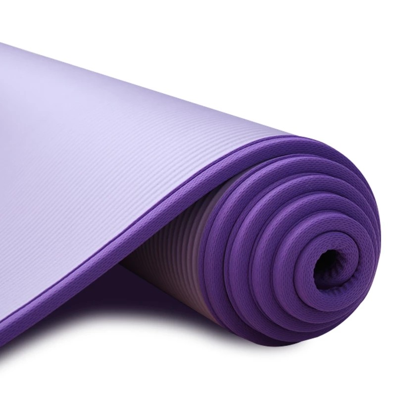 Tasteless Non Slip 10MM Thicker 183cmX61cm Nbr Exercise Mats For Fitness Pilates Workout