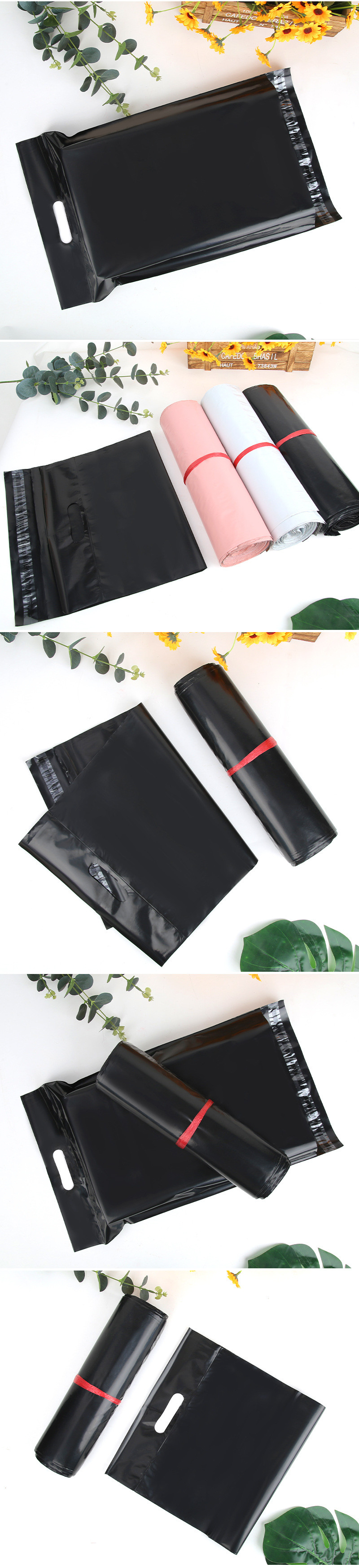 Handle Hand Eco Friendly Courier Poly Bags Strong Adhesive Waterproof