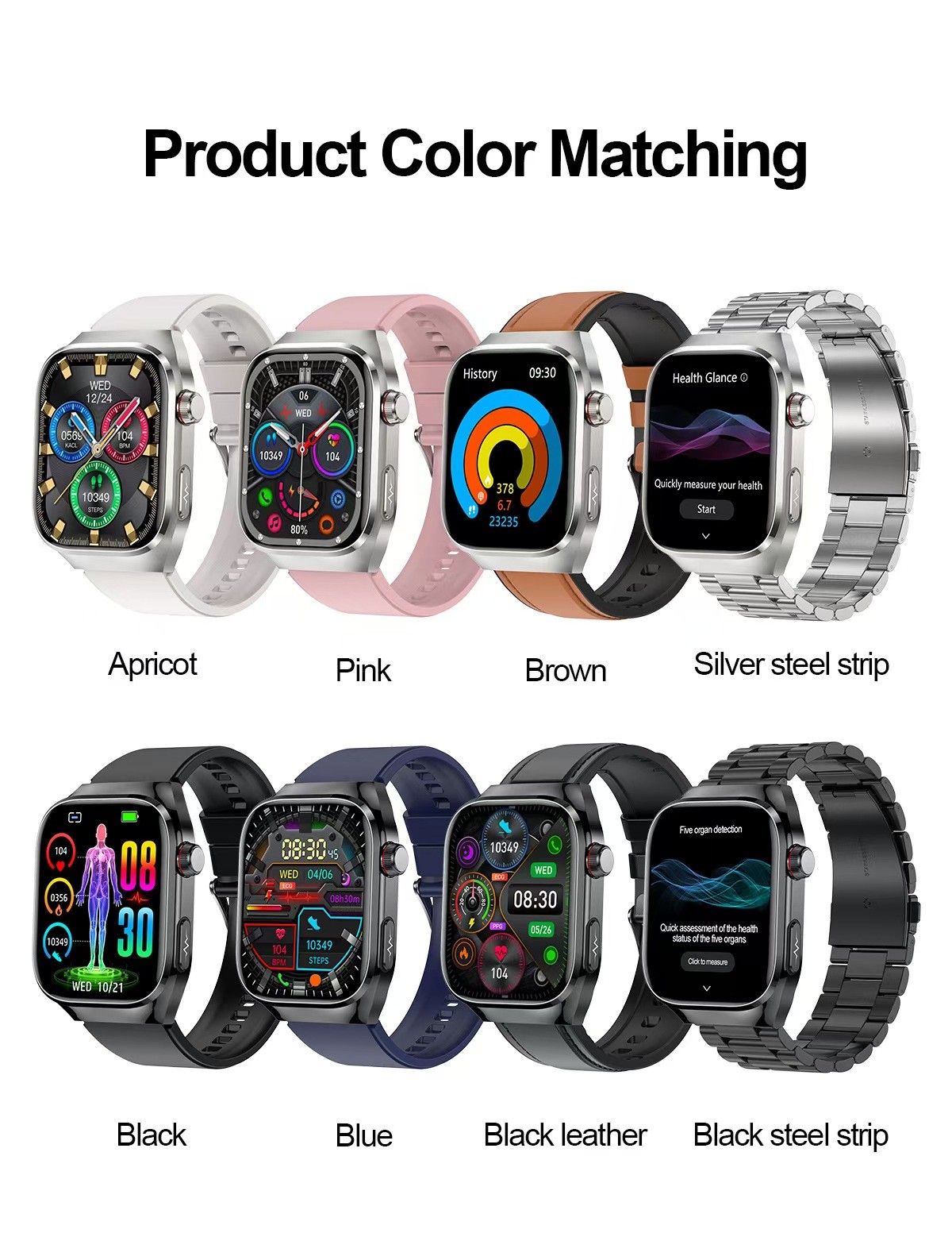 TK16 Smart Watch Blood Pressure ECG Sport Heart Rate Smart Watch Fitness Tracker