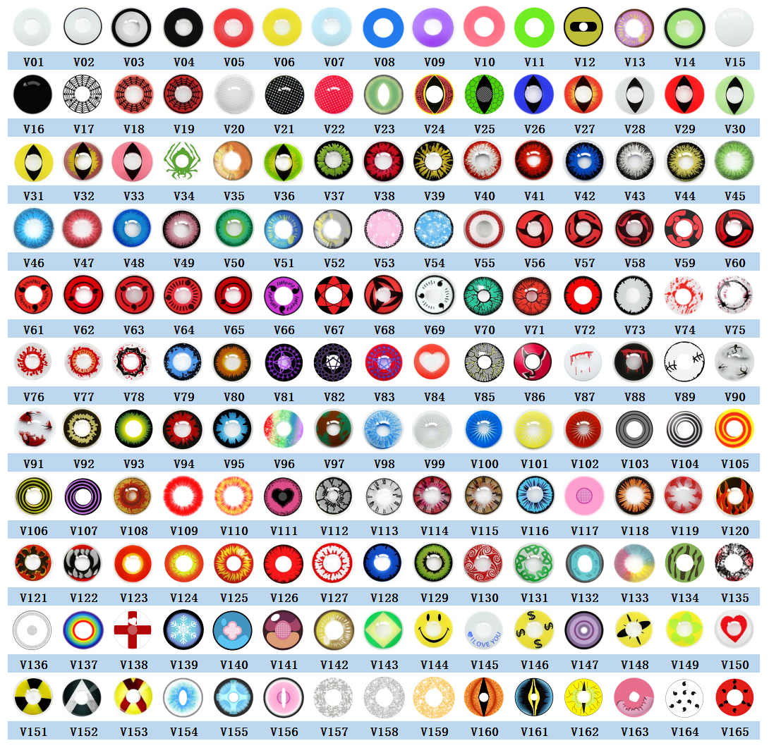 Soft Halloween Cosplay Eye Contact Lenses Crazy Colored Silicone Hydrogel