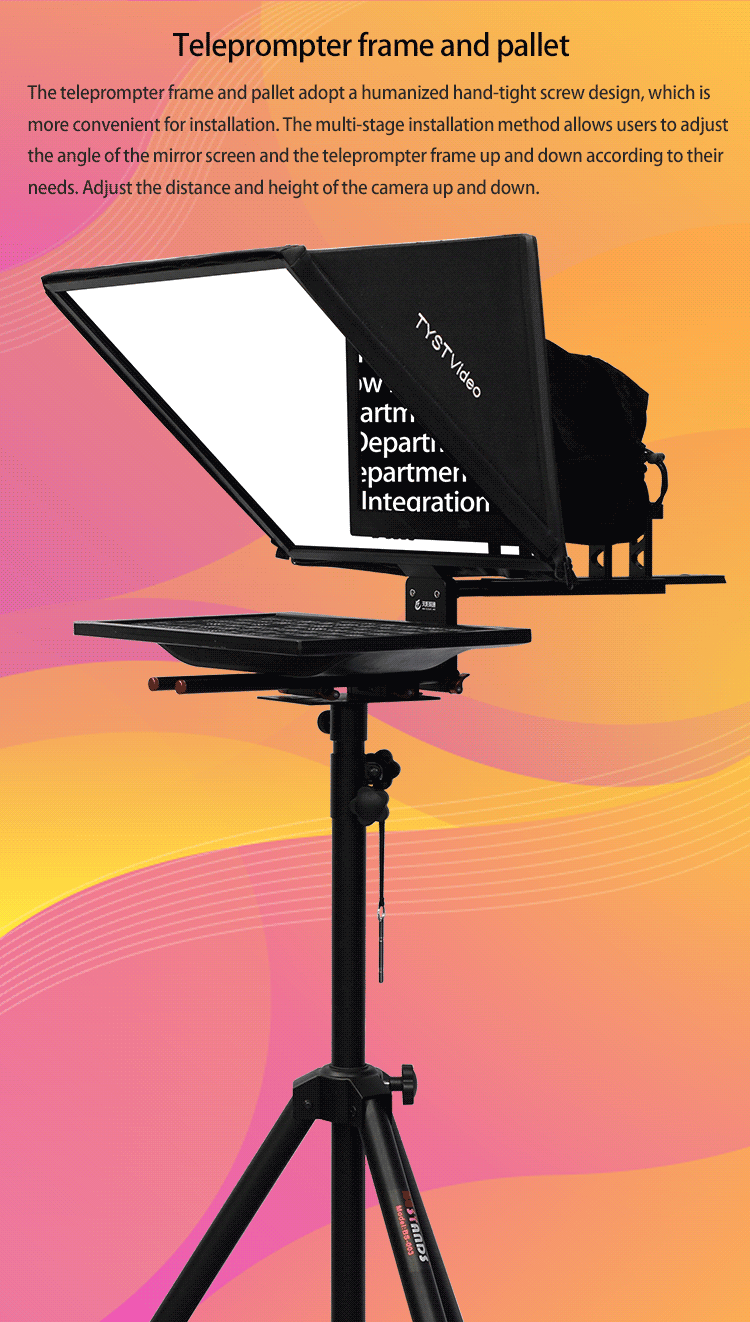 20-inch Single Screen Tempered Prompter Glass for Accurate Teleprompting and Shooting