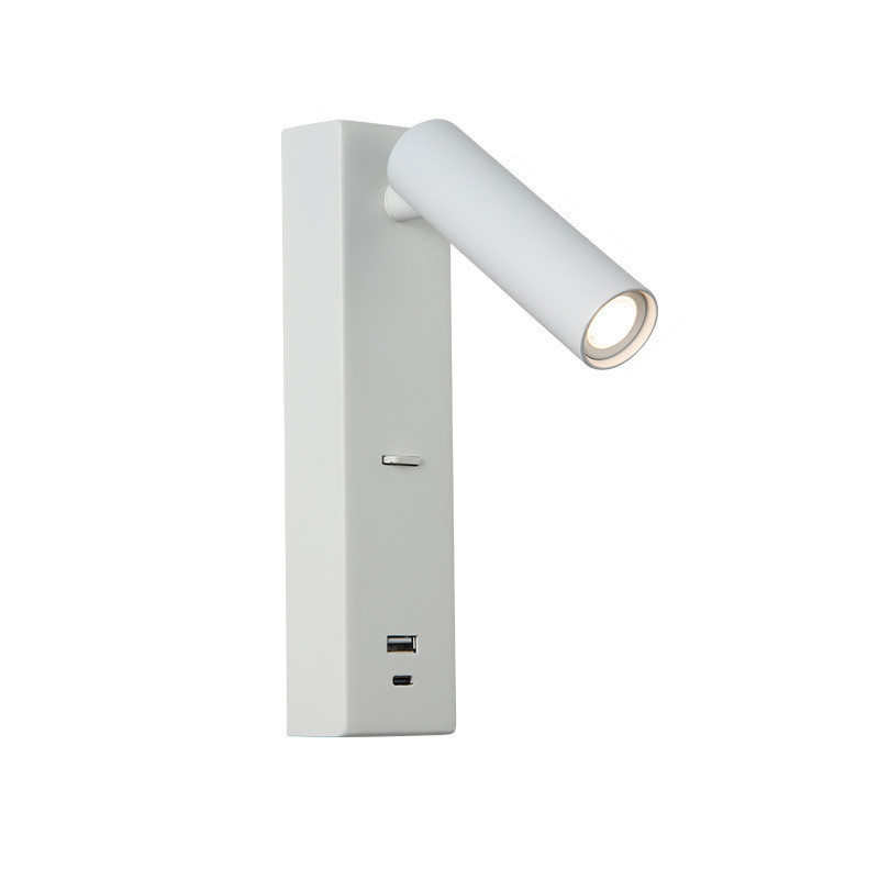 Reading wall lighting bedside led wall lamp double USB-A type-C for villa hotel headboard wall light bracket light