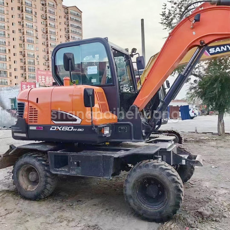 Original Hydraulic Cylinder DOOSAN DX60w Wheel Excavator With 0.21m3 Bucket Capacity