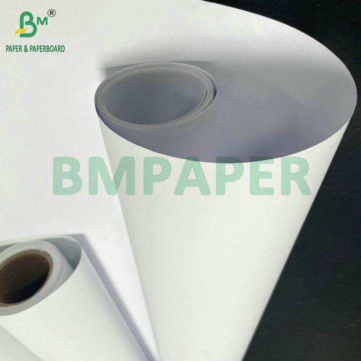 36" x 300ft 24lb Coated Paper Rolls For Inkjet Printing Posters And Banners