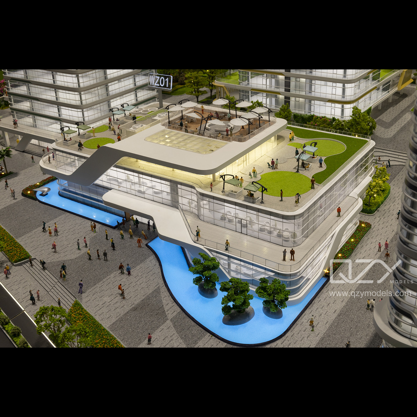 Master Plan Models - Ruimeng Investment - Zhuhai Hengqin Cultural Skywalk-Cutural Industry-Ofiice building model-1/100