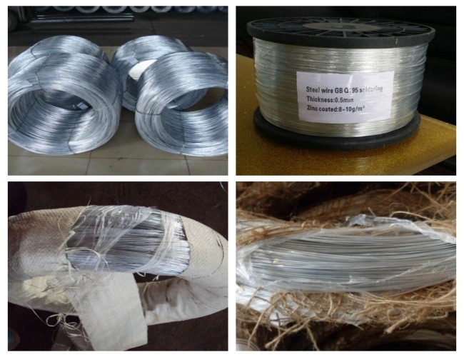 BWG10 4mm Galvanised Wire Weaving Z40-60g 20kg/roll