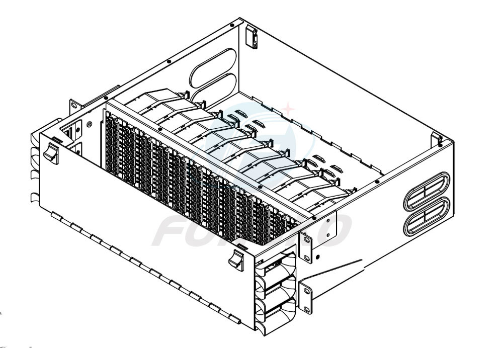 Data Center 3 RU Fix Odf Patch Panel 288 Ports