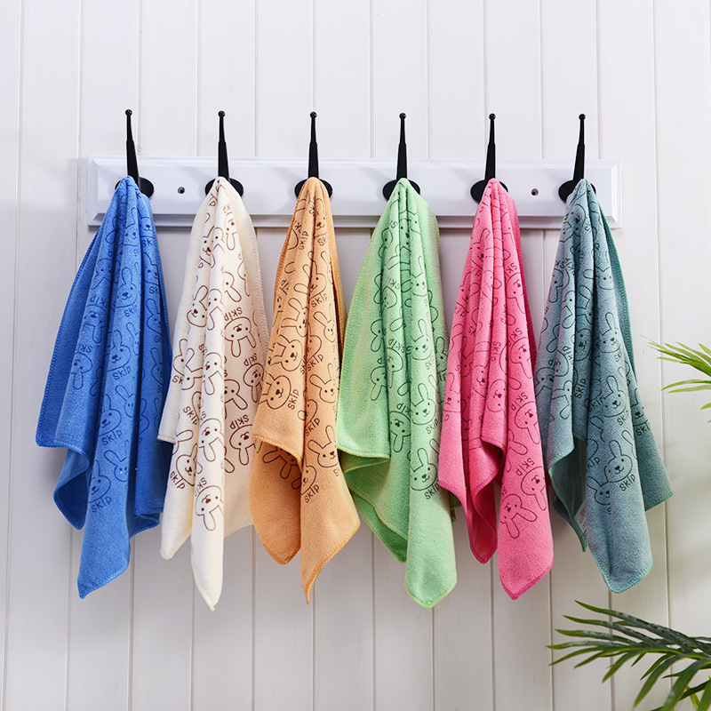 Quick-Dry 35*75cm Rectangle Microfiber Printing Towel for Face Washing Polyester Fiber