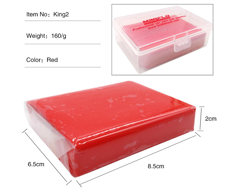 Red Medium Mild Grade Clay Bar Kit For Car Washing Auto Detailing