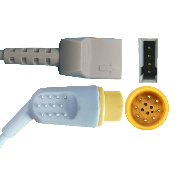 Arrow 8 Pin Blood Pressure Monitor IBP Adapter Cable To Merit Transducer