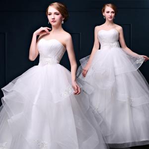 China Spring New Arrival Bride Wedding Dress Bra Dress Princess Sequined Wedding Dress on sale