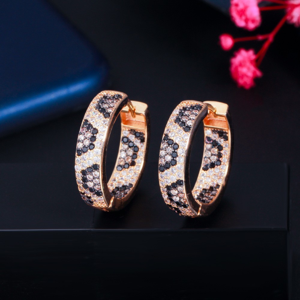 Fashion earring jewelry CZ crystal Beautiful cubic zirconia brass earrings jewelry sets