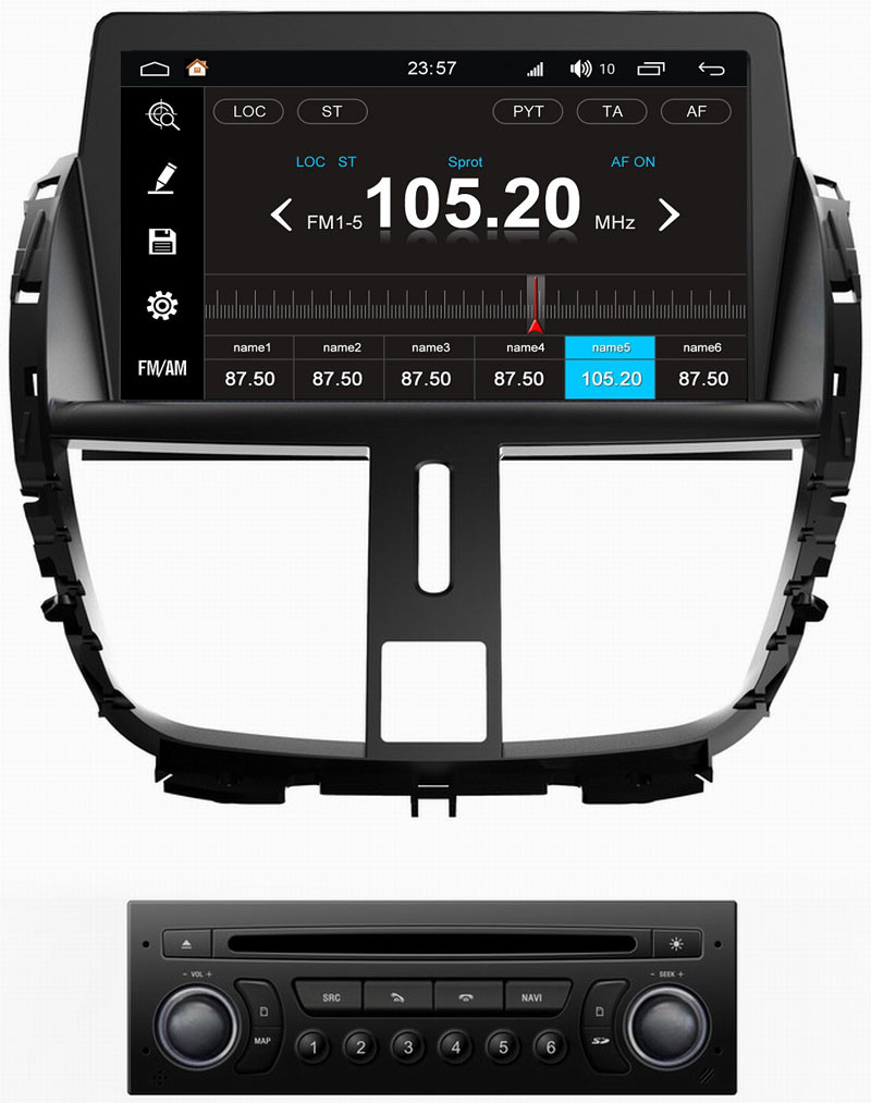 Ouchuangbo auto media stereo gps navi S200 platform android 8.0 for Peugeot 207 support USB SWC AUX wifi BT 8 core