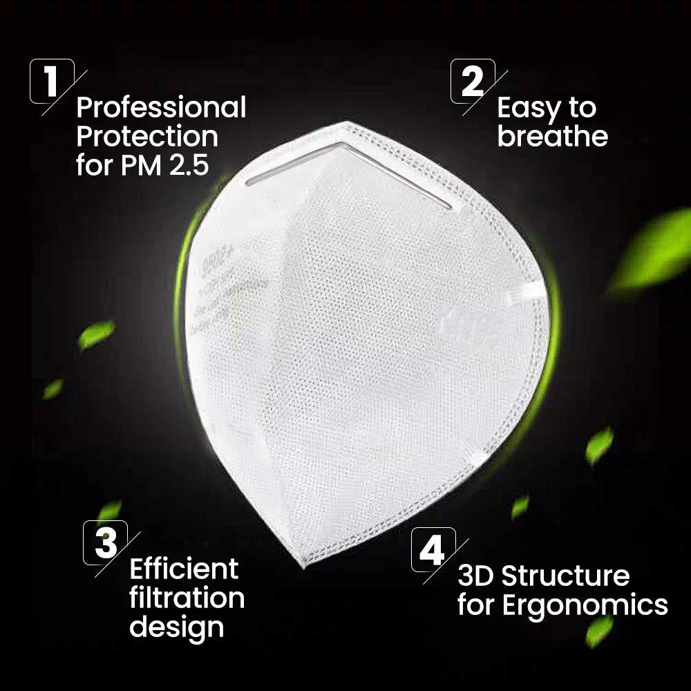 Foldable Anti Fog Face Mask , Disposable Protective Mask Elastic Closure Reliable