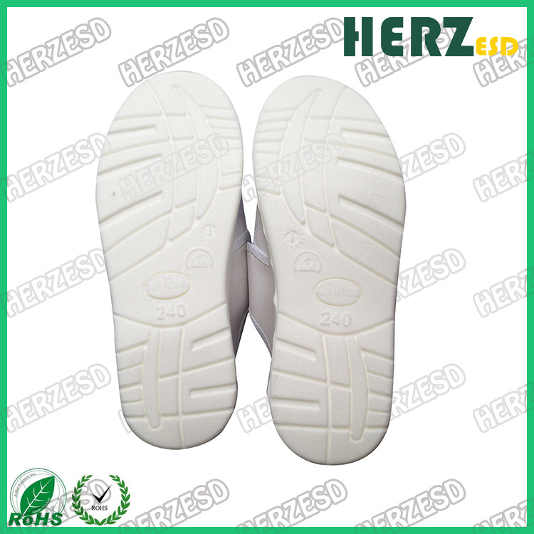 ESD Cleanroom Slipper Washable PVC Sole ESD Cleanroom Shoes , Anti Static Shoes White Color